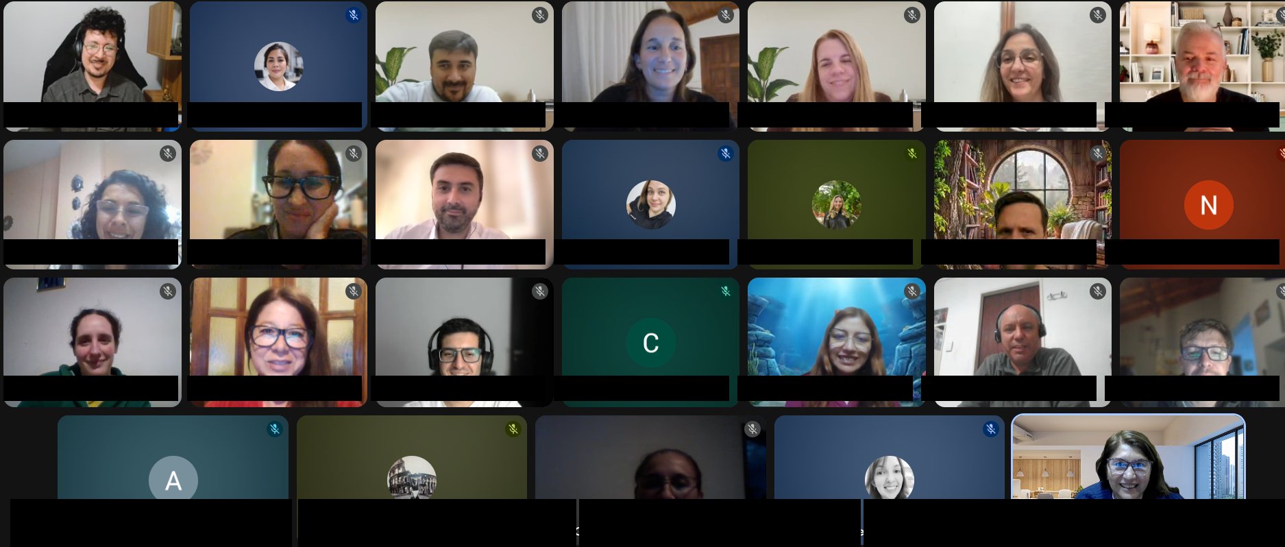 Pantalla de la clase del Módulo 6 de la UNLZ en videollamada
